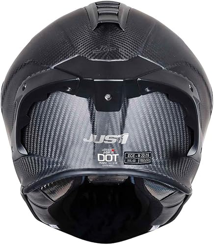Miniatura 4 de Just1 Racing J-GPR Carcasa de fibra de carbono sólida con tecnología PROTX2 Casco de motocicleta en carretera