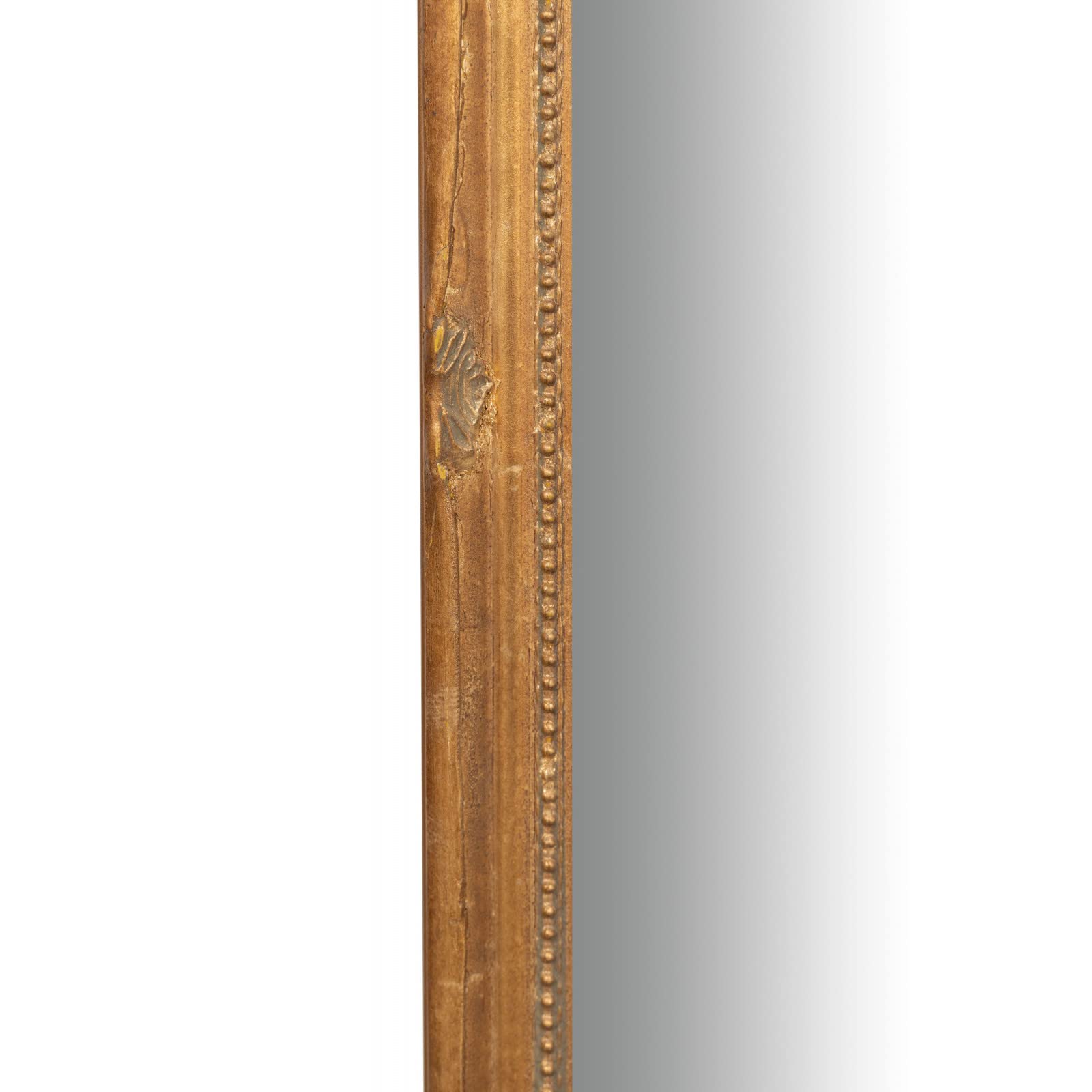 BISCOTTINI Miroir Mural En Bois - Miroir Décoratif Finition Or Antique Miroirs Muraux Pour Salle De Bain Et Salon 35x82 Cm Made In Italy 90502396