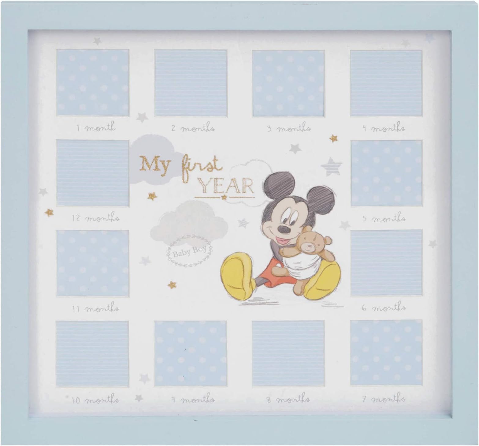 Disney Mickey Mouse Baby Boy First Year 12 Month Multi Photo Frame