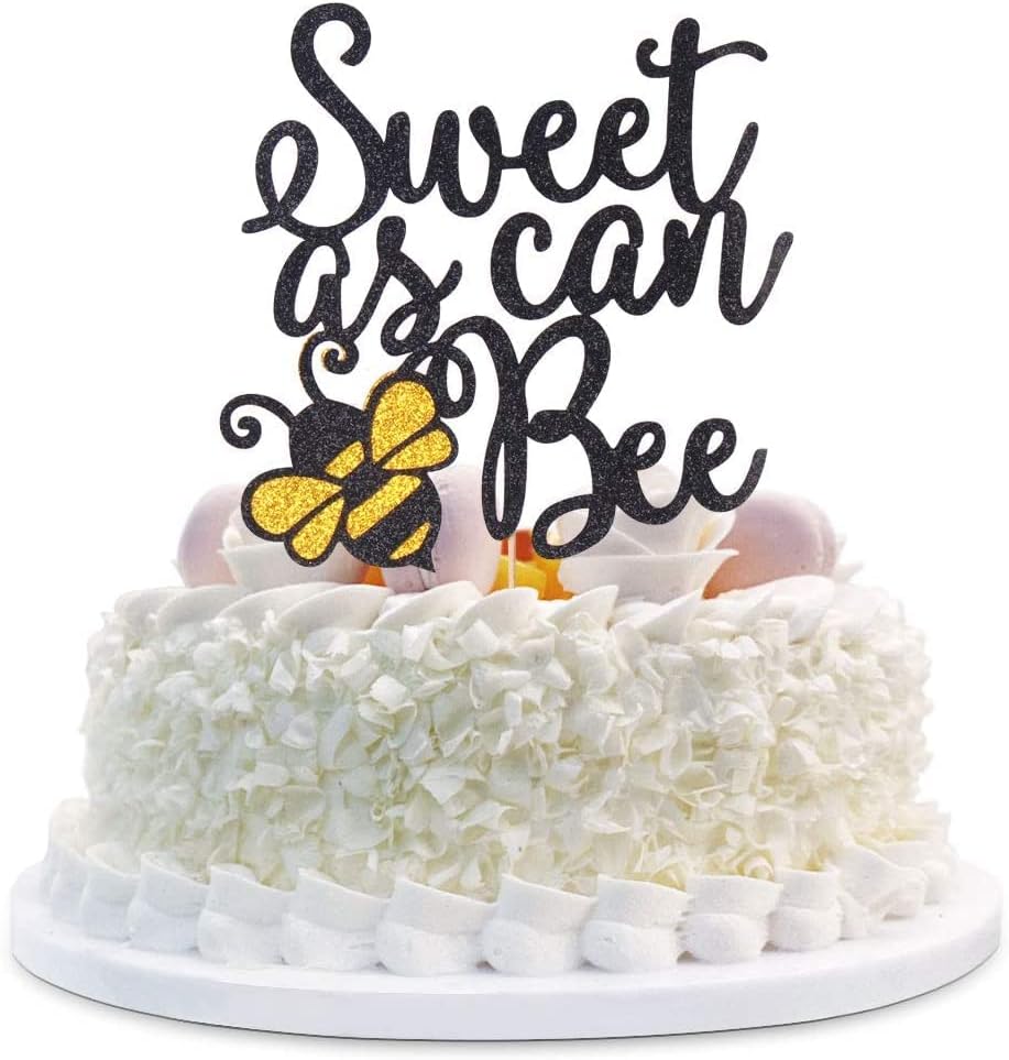 Miniatura 6 de Sweet As Can Bee - Decoración para tartas de abejorro para baby shower, decoración de fiesta de revelación de género, decoración de pastel de fiesta