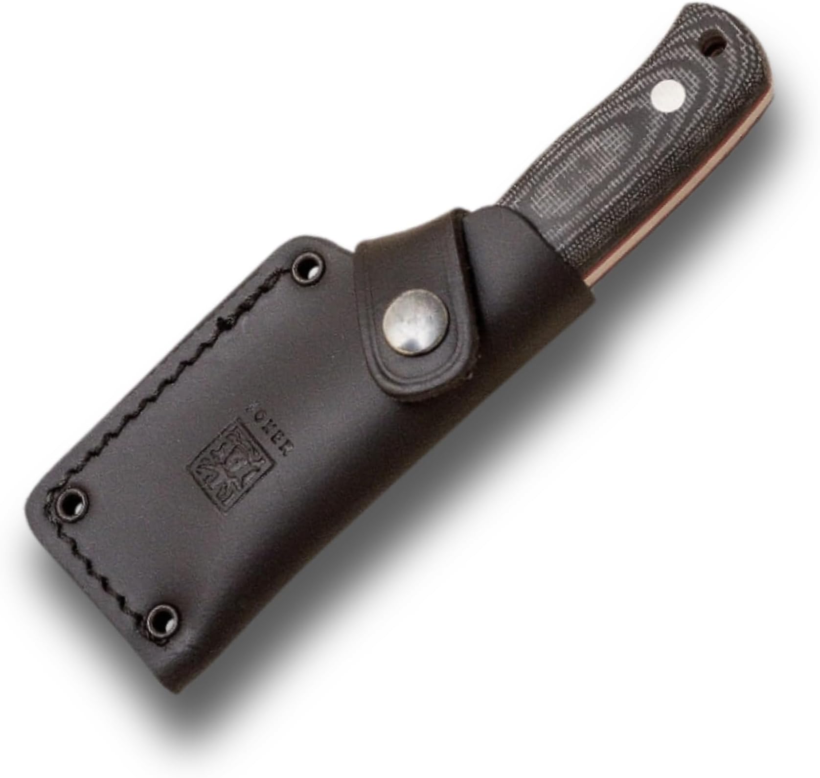 Erizo TS1 Survival Knife | Micarta Handle | 2.95" Blade | Includes Leather Sheath & 550 Paracord | Ideal for Fishing, Hunting, Camping, Hiking Hunting Knife, CM81