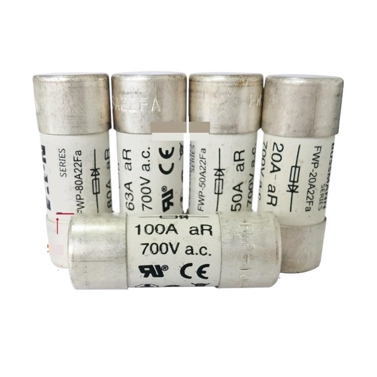 2RD58I8PM 10PCS Fuse FWP-20A22Fa FWP-32A22Fa FWP-50A22Fa FWP-63A22Fa FWP-100A22Fa 6A 20A 25A 32A 40A 50A 63A 80A 100A 700V