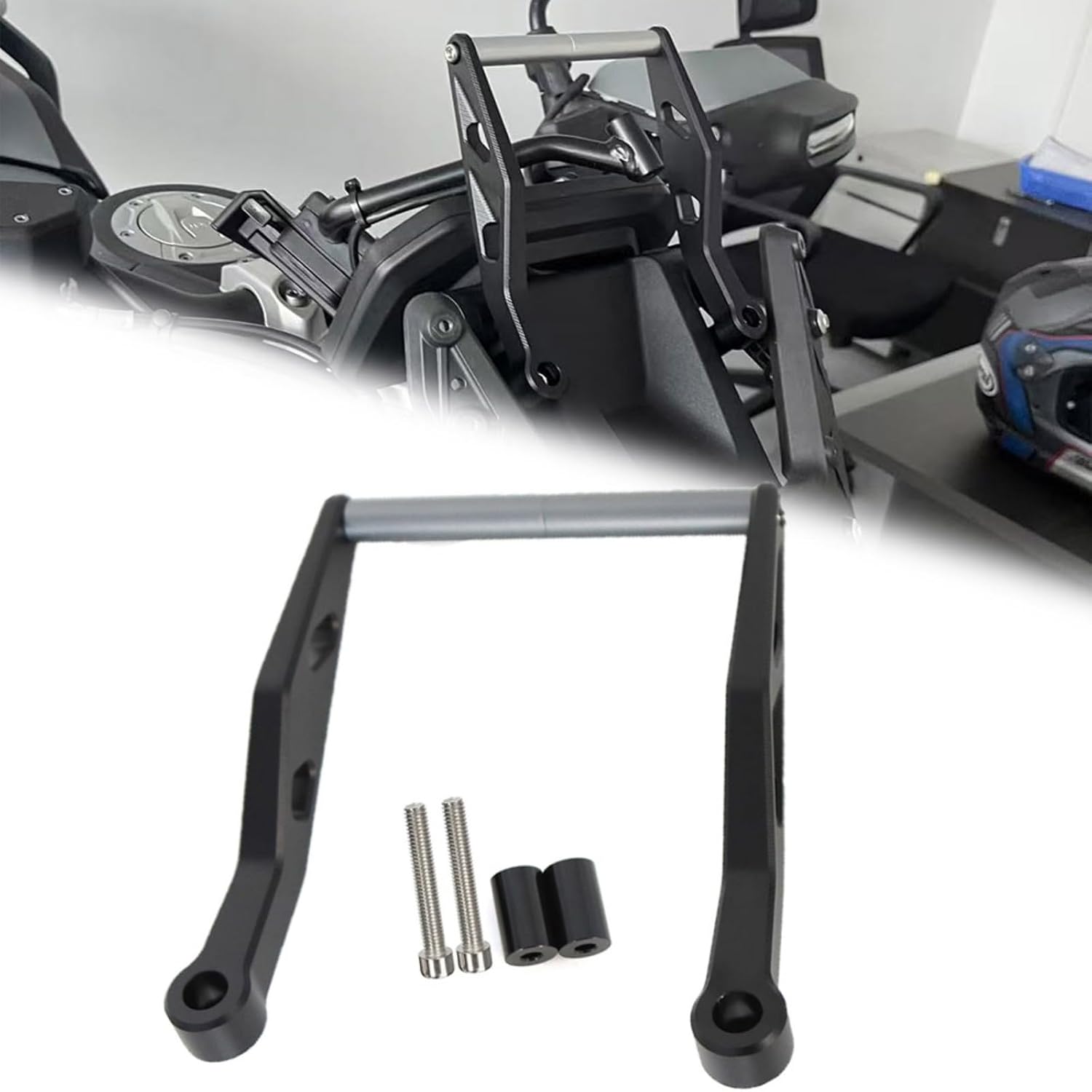for R1300GS R 1300 gs r1300gs 2023 2024 Motorcycle Multifunctional Expansion Crossbar Accessories Expand Mobile Phone Navigation Bracket Electrical Device Mounts (Silver)