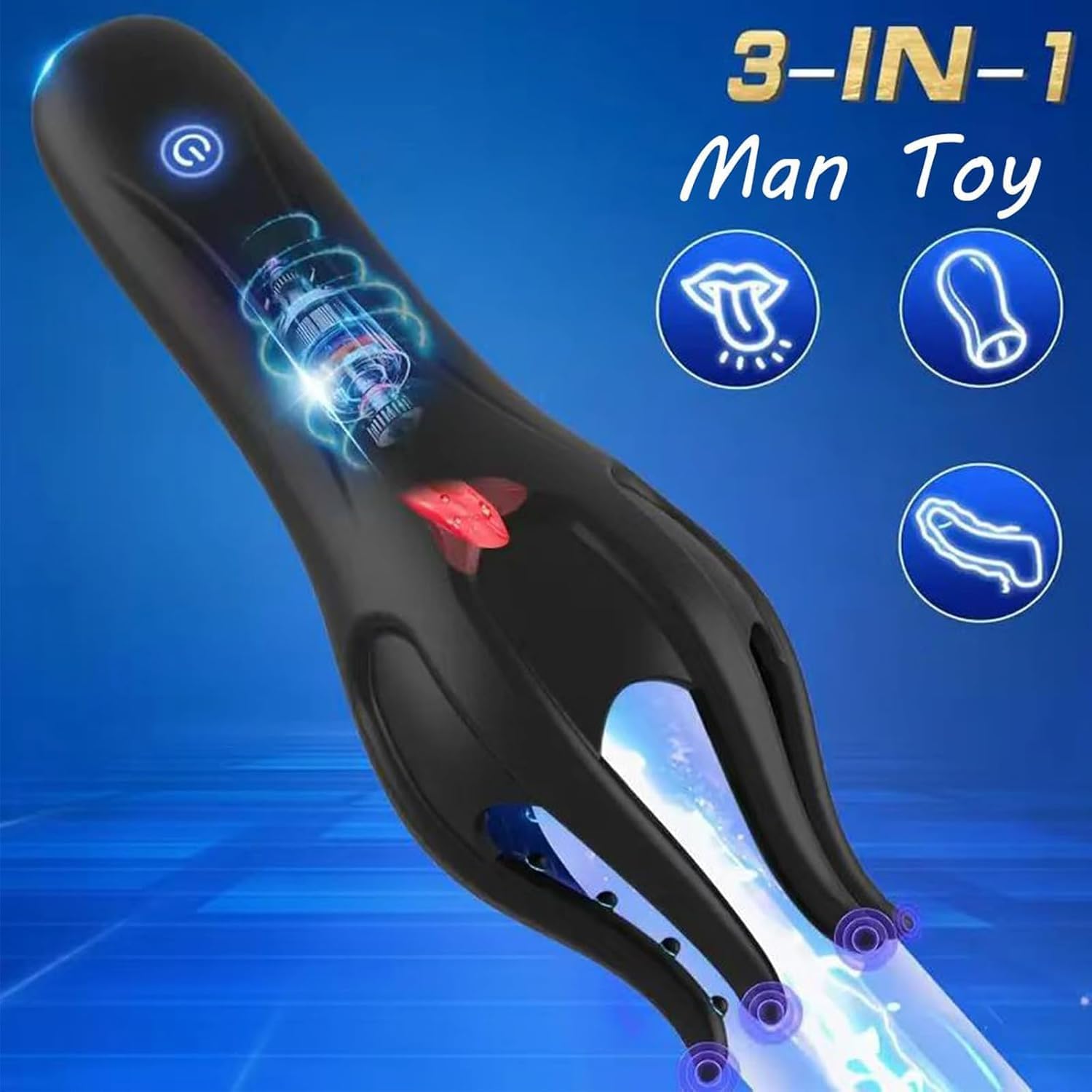 Dispositivo de terapia de onda novedosa para hombres, confianza, disfrutar de resistencia duradera y control completo,1pcs