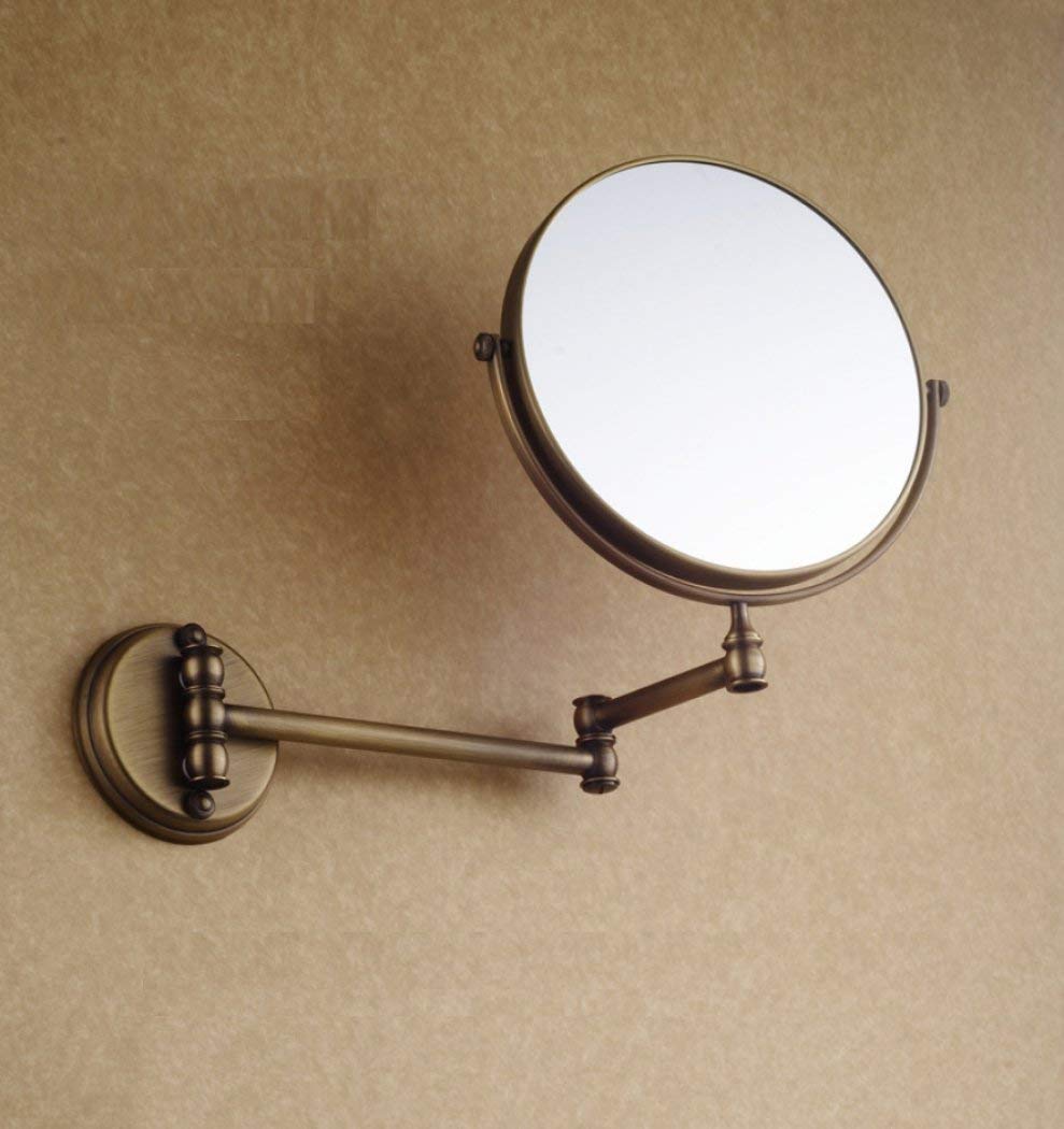 Miroir de salle de bain en cuivre brossé GZZ design continental rétro