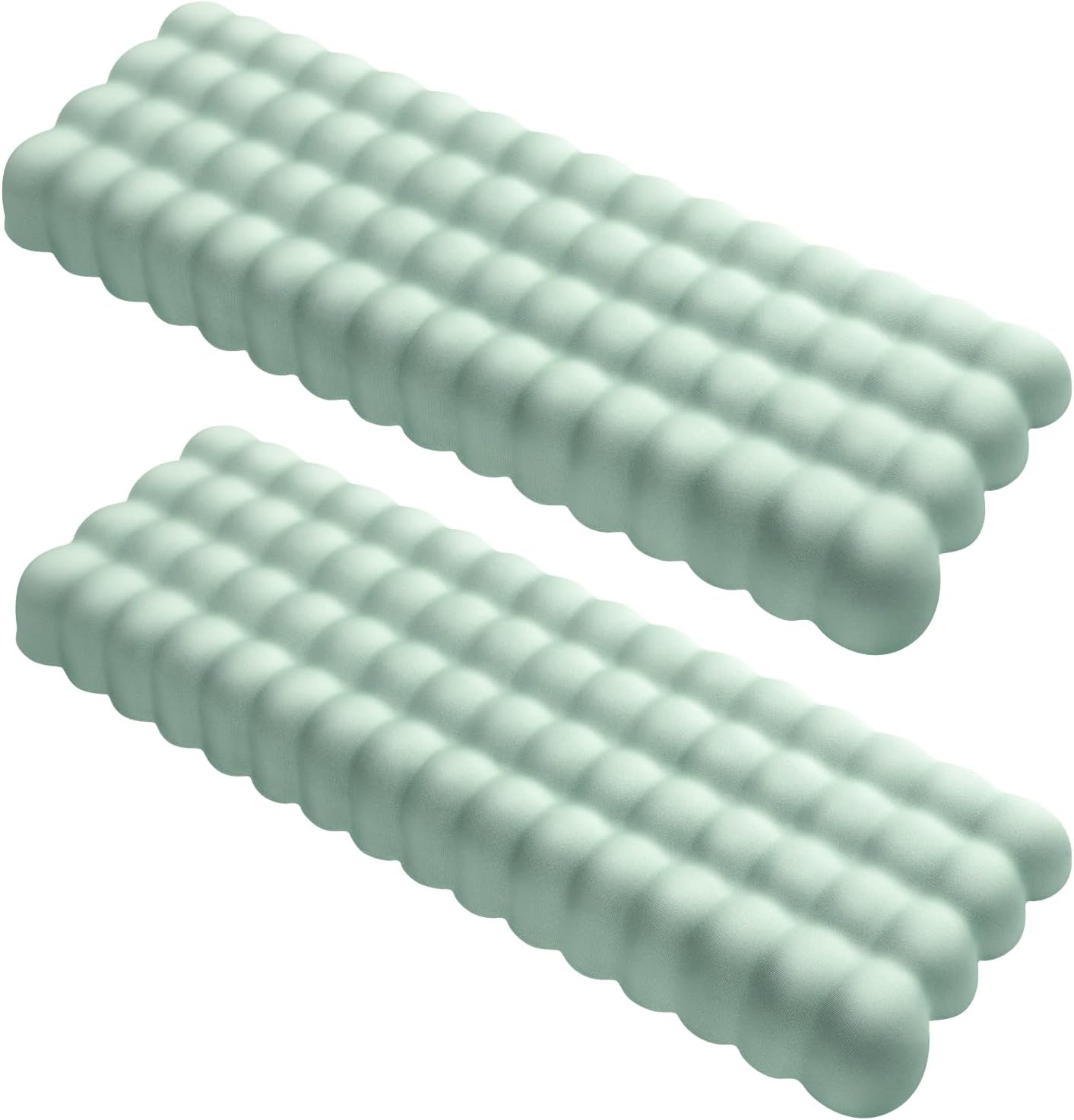 MOSISO Arm Rest for Desk, L-Shaped Desk Elbow Pad for Desk, Spherical Memory Foam Elbow Pads with Non-Slip Base, 2 Pcs Ergonomic Massage Desk Edge Cushion & Wrist Rest for Computer Keyboard, Green