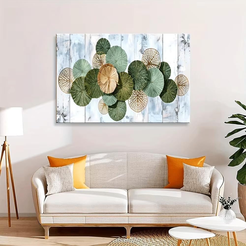 AEFOUU Art Print Green Golden Vintage Wall Decor Painting Living Room Art Wall Decoration Modern Home Office Decor Picture(70x100cm/28x40in/Frameless)