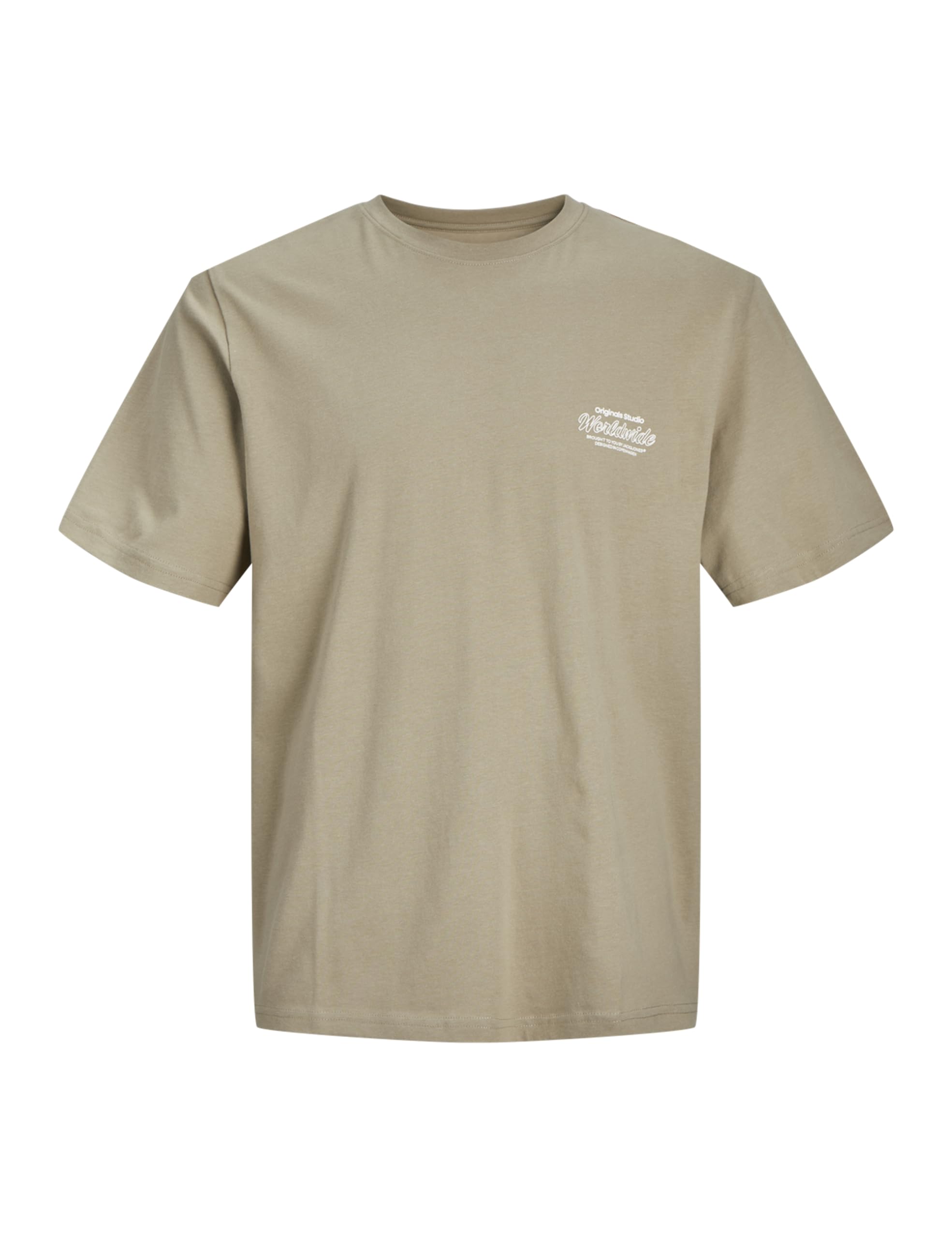 Jack & Jones Jorsequoia Back Tee SS Crew Neck, Italian Straw, S