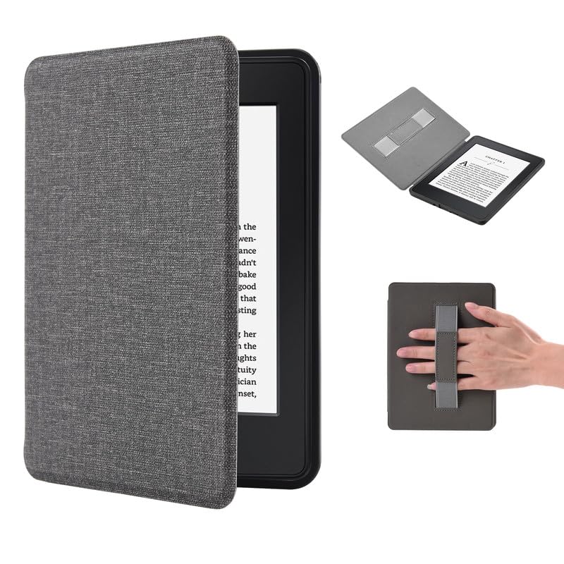 Custodia per Kindle di 11ª generazione 2022 6' con magnetico, Cover per e-Reader Kindle da, Custodia Kindle Leggera con Funzione Auto Sveglia/Stop e Cinghia da Polso Smart Cover