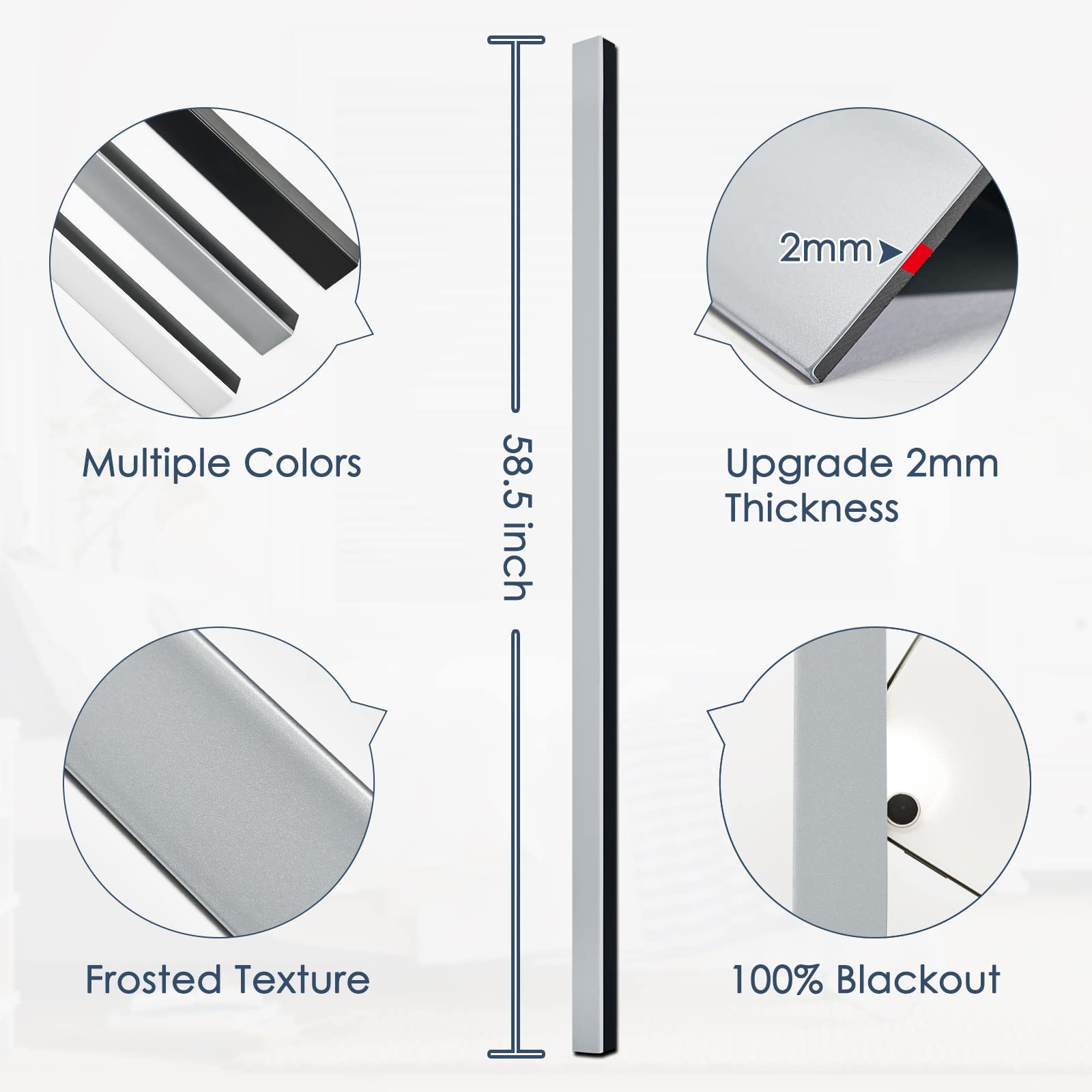 Keego PVC Light Blockers 100% Blackout for Window Shades & Blinds Side ...