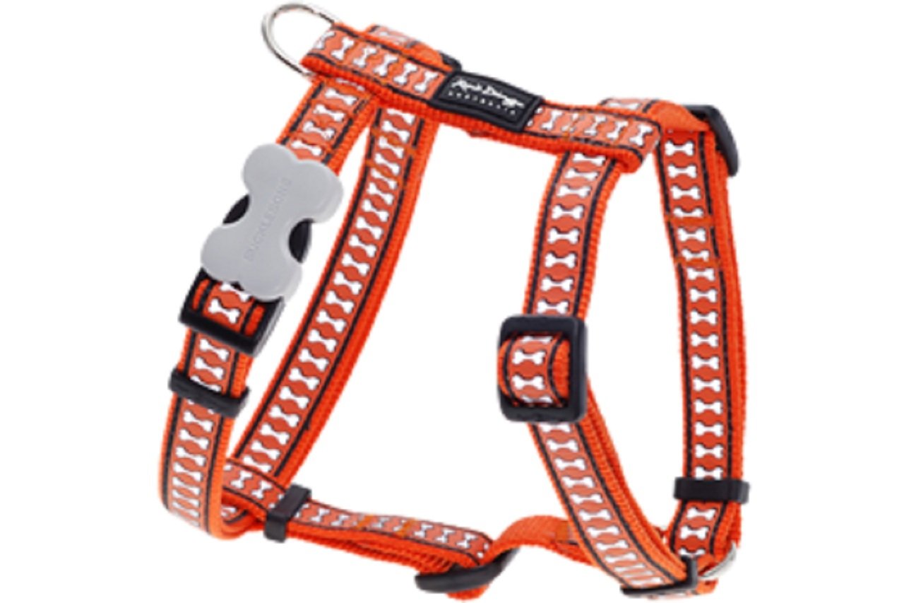 Harnais réfléchissant pour chien XL Red Dingo orange grand poitrail