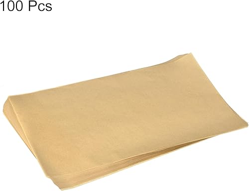 Miniatura 3 de uxcell 100 hojas de papel pergamino, papel de hornear antiadherente de 8.6 x 13 pulgadas, forros de papel rectangulares para freidora de aire para