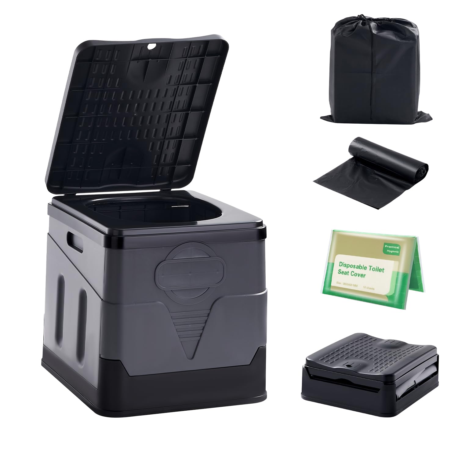 Camping portable toilet travel toilet, Compact camping toilet, Adult portable bedpan, Foldable camping toilet, car toilet, Camp toilet outdoor toilet, Which can be used for cars, Boating, camping