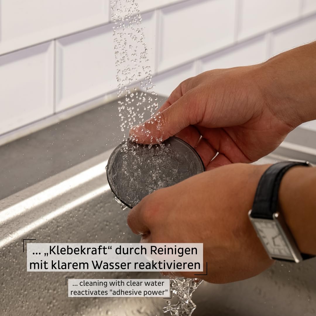 Silwy Magnet-Power-Bundle XXL Magnetisches Nachrüst-Set für Kaffeemaschinen 4 Magnete + 4 Gel-Pads + 4 Klebepunkte