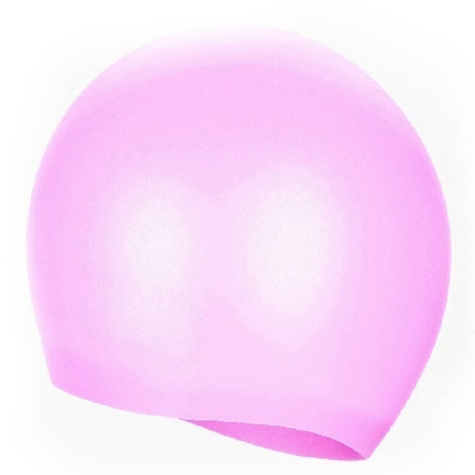 Badekappe aus Silikon, wasserdicht, für Erwachsene, Herren, Damen, Gehörschutz, Langhaar, Sonnenschutz, einfarbig, für Schwimmbad, Wassersport, 5 Stück