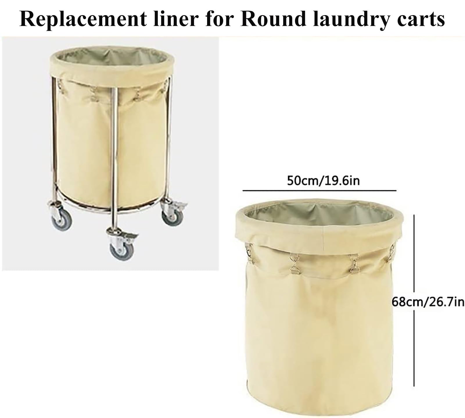 Bolsa de transporte para lavandería, inserto impermeable extraíble, bolsa de almacenamiento de tela Oxford para cestas de lavandería comerciales, ideal para hoteles, hogares, armarios y dormitorios
