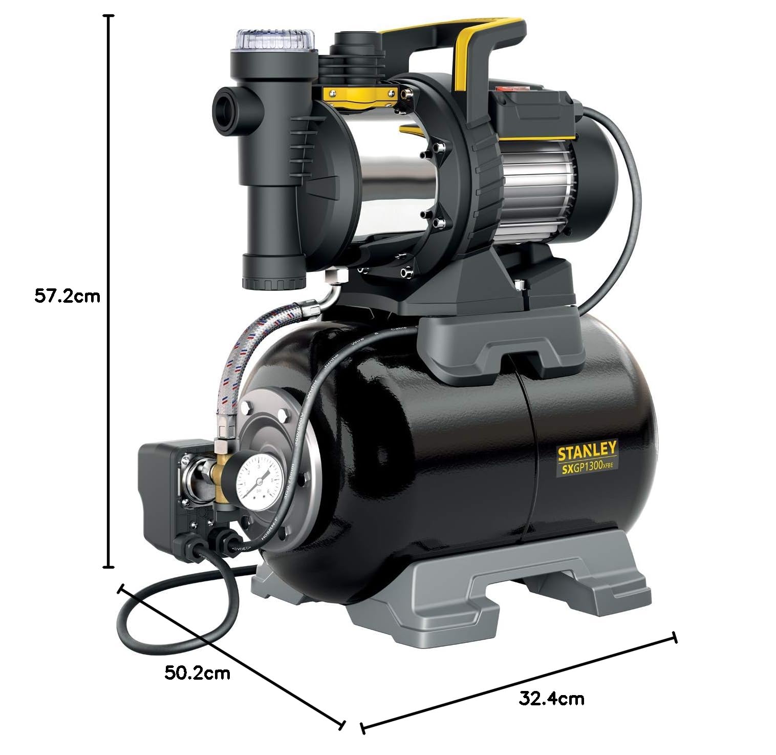 Stanley SXGP1300XFBE Bomba Autoaspirante con Caldera 1300 W 4200 l/h 50 m