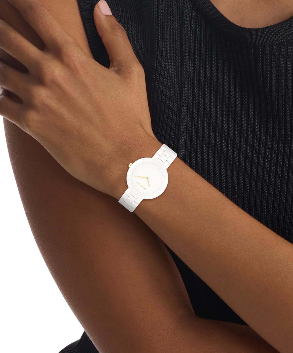 Calvin Klein Women's CK Pure - 35mm 2H Quartz Slim Watch - Ceramic Bracelet - Elegant Stylish Timepiece - Premium Fashion - Gift for Her