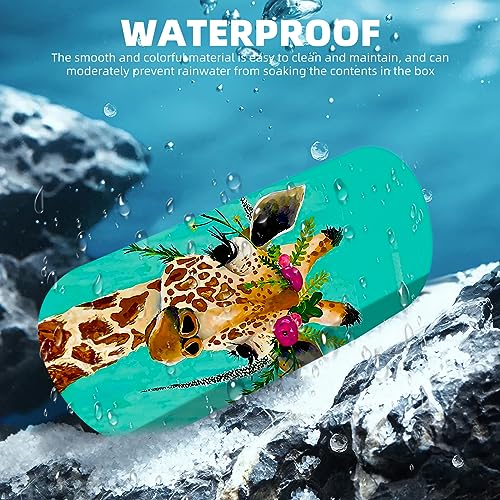 Image of Hard Shell Eyeglasses Case, Travel Portable Protective Glasses Cover Box for Men and Women with Cleaning Cloth