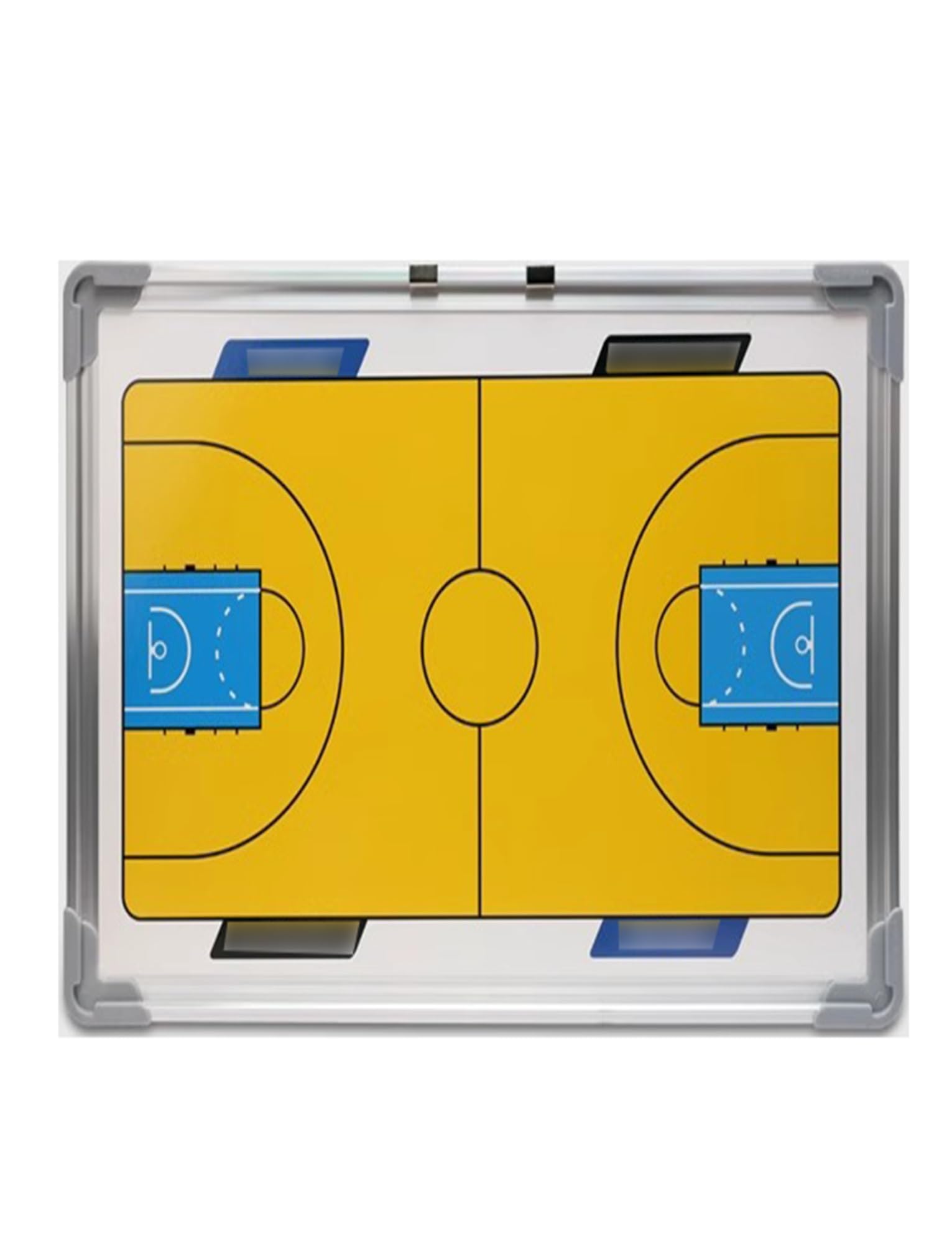 Generisch Basketball-Coaching-Klemmbrett, magnetische Coaches Boards, trocken abwischbare Marker-Klemmbrett mit Aufhänger, Magneten und trocken abwischbarem Stift-Radiergummi