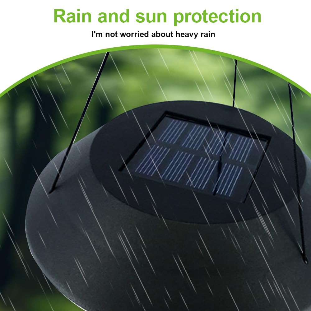 Campane a Vento Solare con Stelle Sole Luna, Campane a Vento Solari Esterno LED, Decorazione da Giardino con Luci Sospese per Cortile, Prato, Sentieri, Balcone, Terrazza, Decorazione per Feste