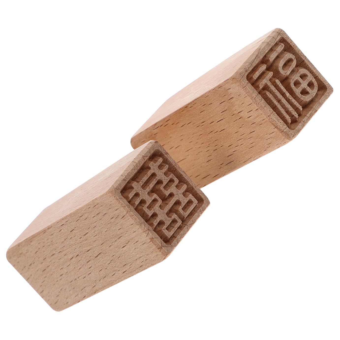 NUOBESTY 10piezas Sello De Pastel De Luna De Madera Moldes Para Repostería Patrones Auspiciosos Para Hornear y Galletas Decorativas