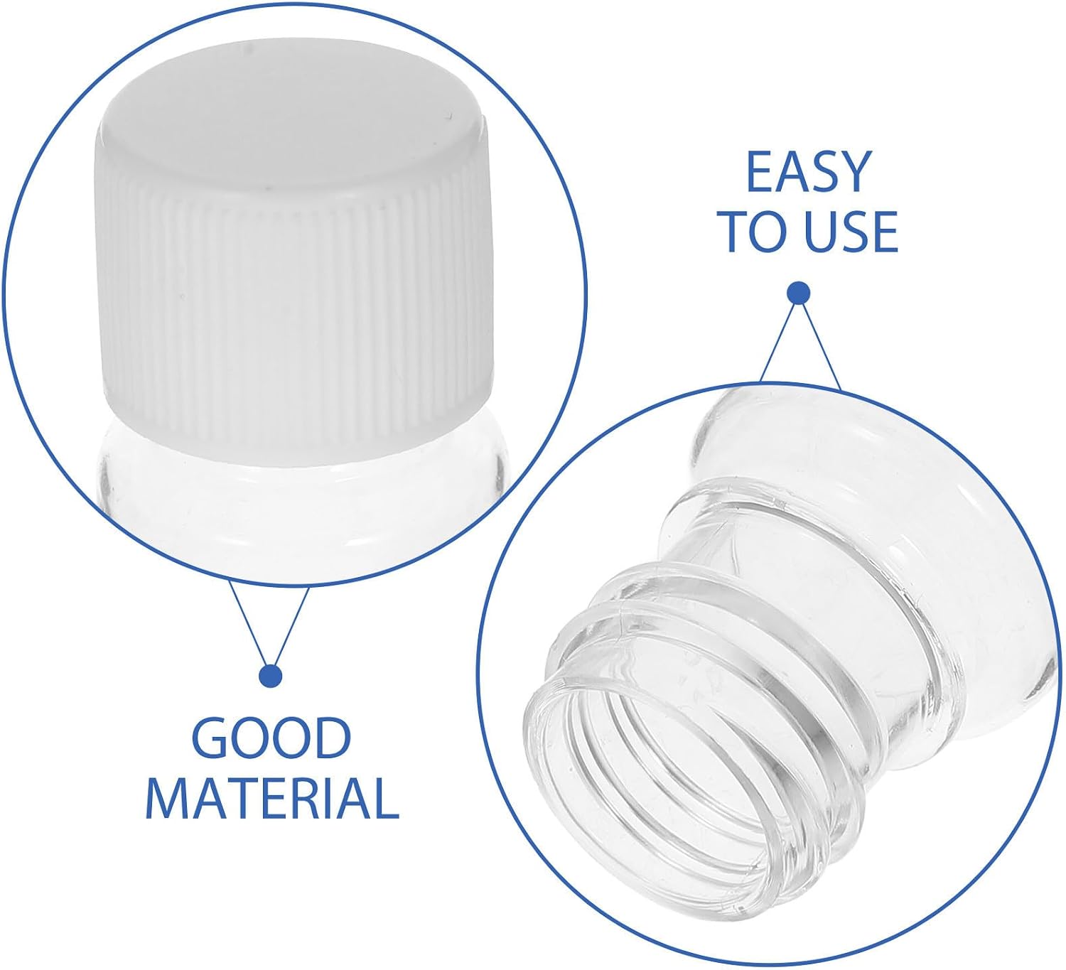 Kisangel Plastic Lotion Bottles Lightweight Portable 10ml Refillable 25pcs Travel Containers with Leakproof Sealing for Trips and Travel