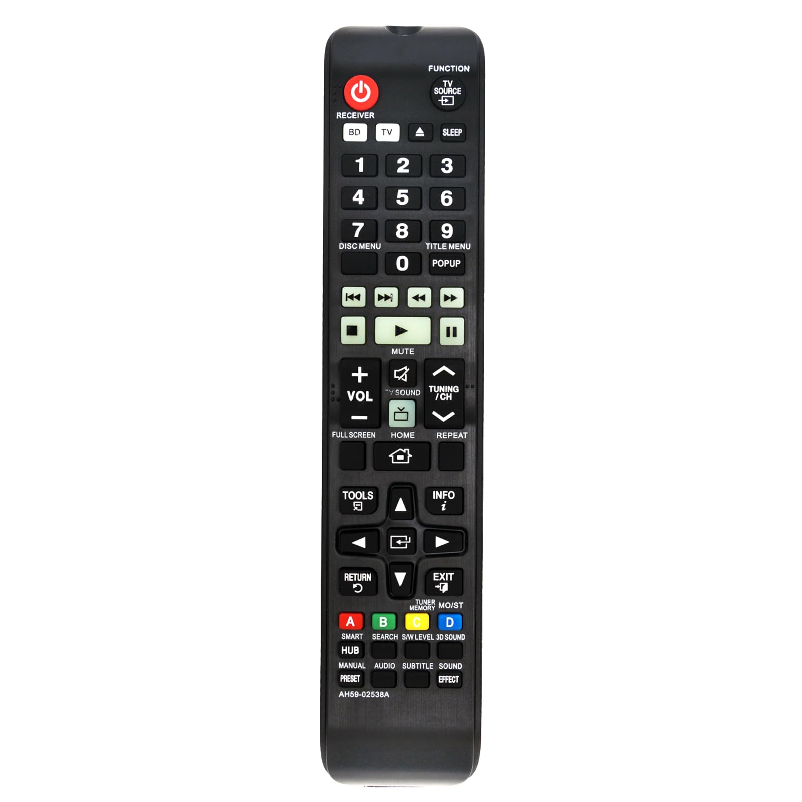 AH59-02538A AH59-02538C Replaced Remote fit for Samsung Blue ray Blu-ray Player HT-F5500W HT-F6500W HT-F5500 HT-F5550 HT-F6500 HT-F6530 HT-F6530W HT-F5500K HT-F5550K HT-F5530 HT-FM53/ZA HT-FM53