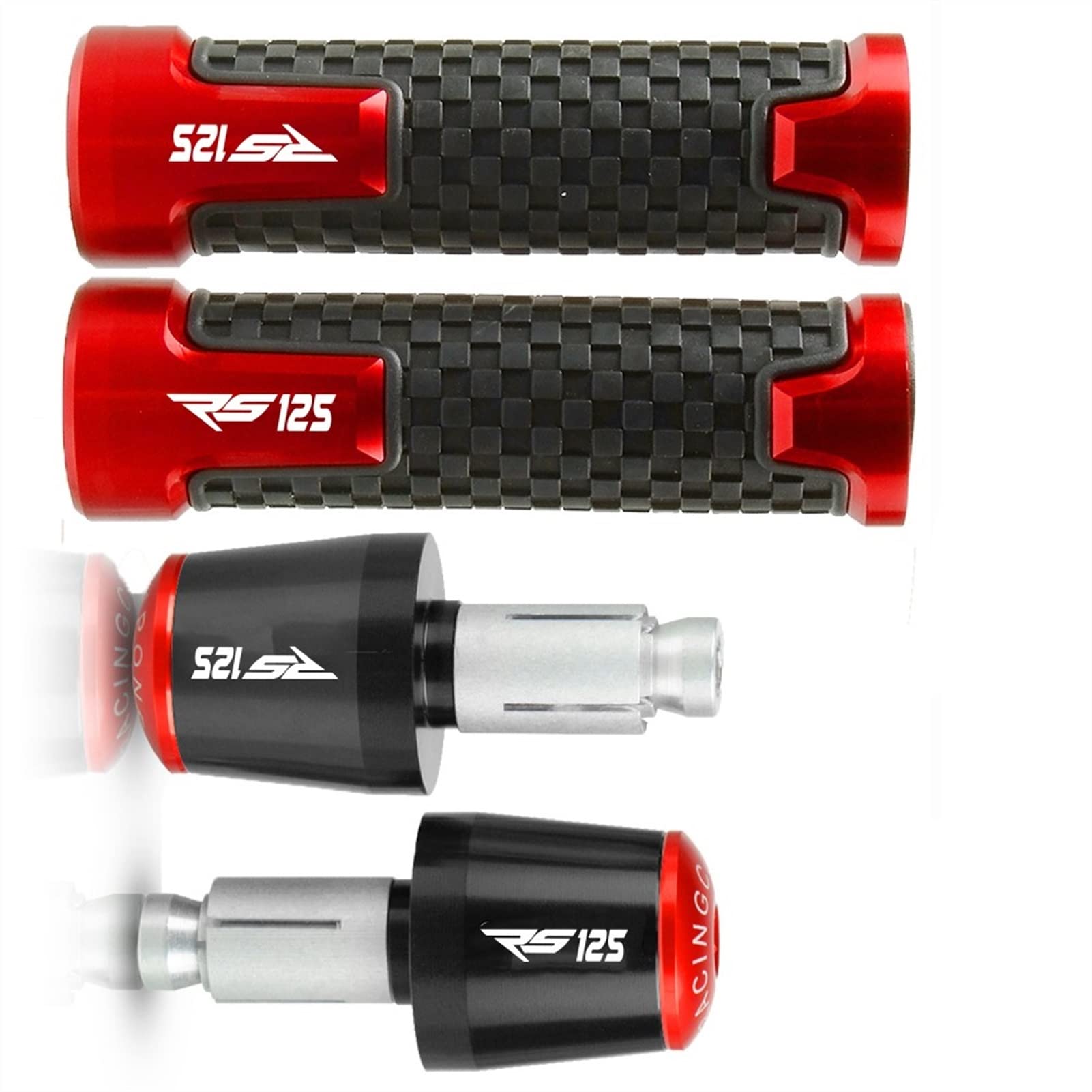 Moto Mano In Alluminio 7/8 ''22mm Manubrio Manopole Estremità Per APRILIA RS125 2006 2007 2008 2009 2010 RS 125 Rs125 Rs