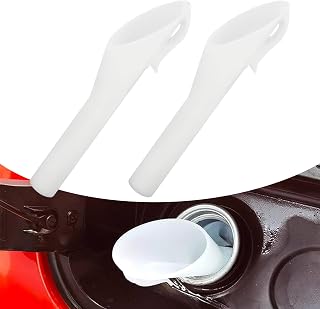 Msyuusr 2PCS Capless Gas Tank Funnel,Funnels for Automotive Use OEM#8U5A-17B068-EB 1782177 1833948 2050651, Fuel Tank Accessories Compatible with Ford (White)