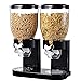 Dual Cereal Dispensers 2L Capacity Each, Storage Countertop Cereal Containers, Dry Food Dispenser with Dual Control, for Nuts Rice Granola