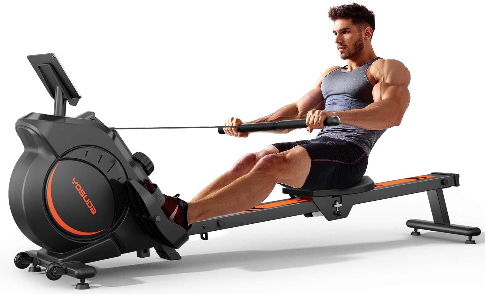 YOSUDA Upgrade Rowing Machine for Home, 16-Level High-Power Magnetic Resistance (up to 40 kg), App & Bluetooth for Interactive Workouts, Silent, Up to 160 kg, Space-saving, Foldable, Rowing Machine