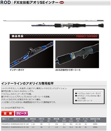 Amazon プロックス Fx攻技船アオリseインナー Fsfasim15 150 プロックス Prox 船竿