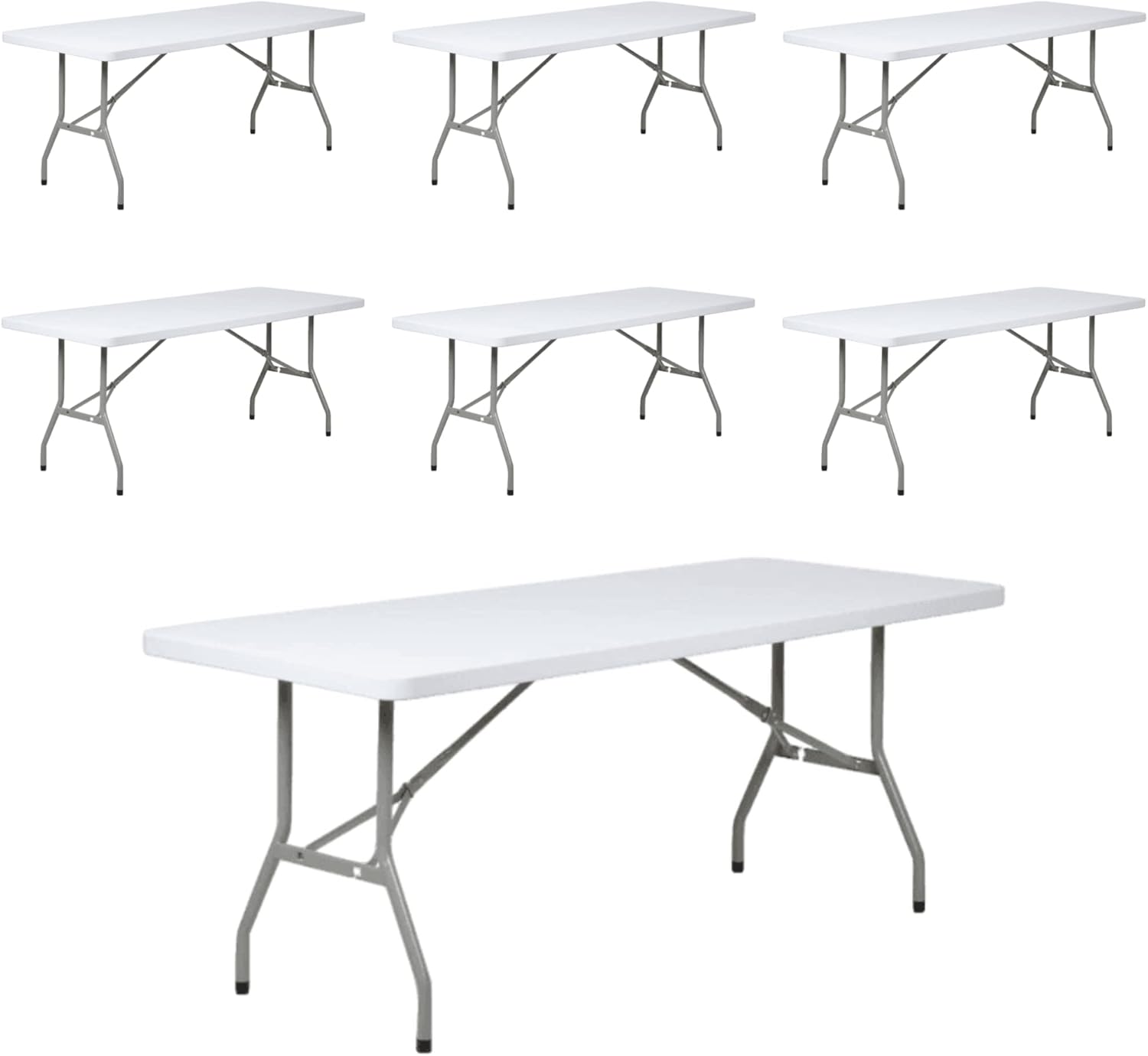 KTLT 7 Pack 6 Feet X 30" HeavyDuty Granite White Plastic