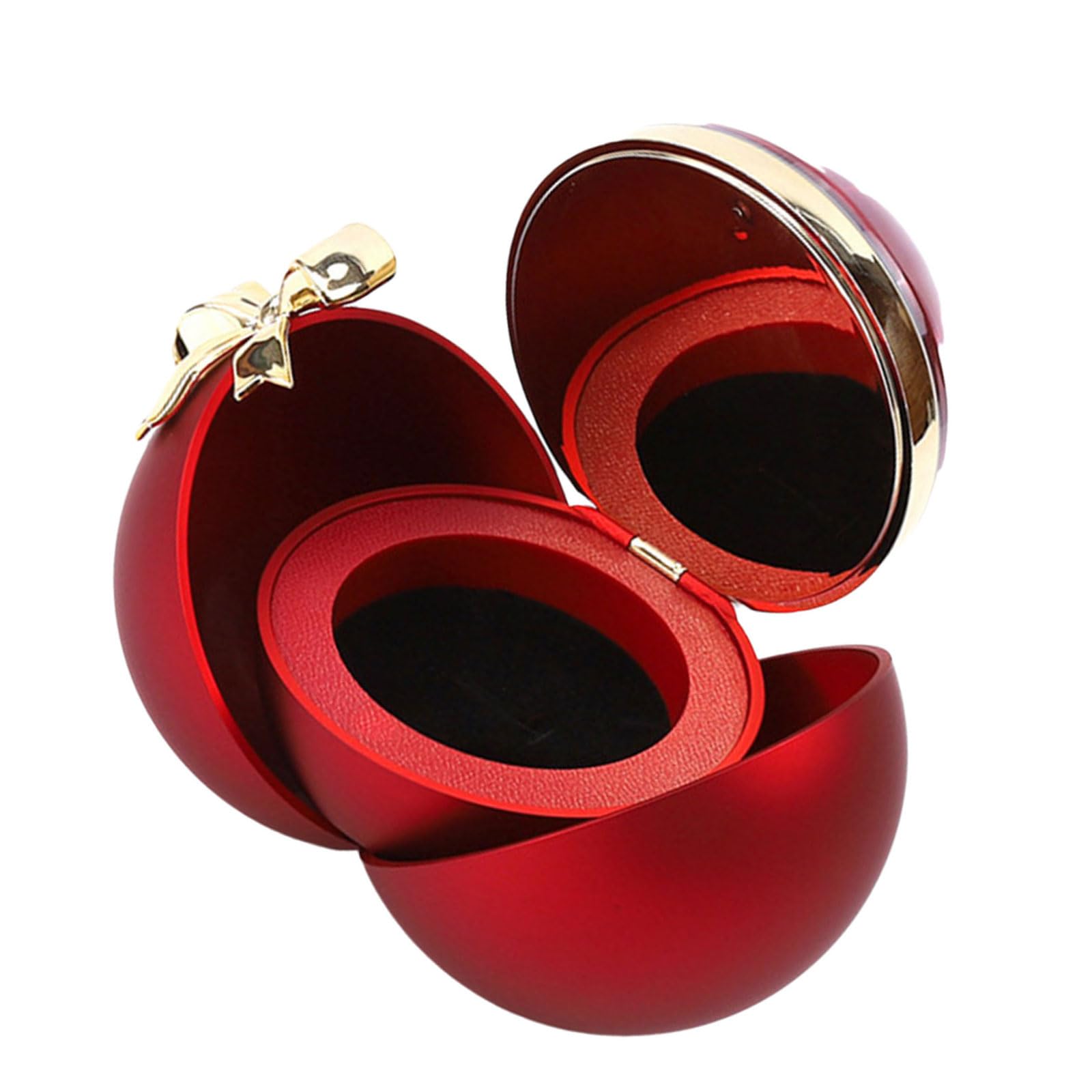 MICFENY Elegant Rose Flower Rings Box Sphere Shape Container Perfect for Engagements Proposals Weddings and Special Occasions