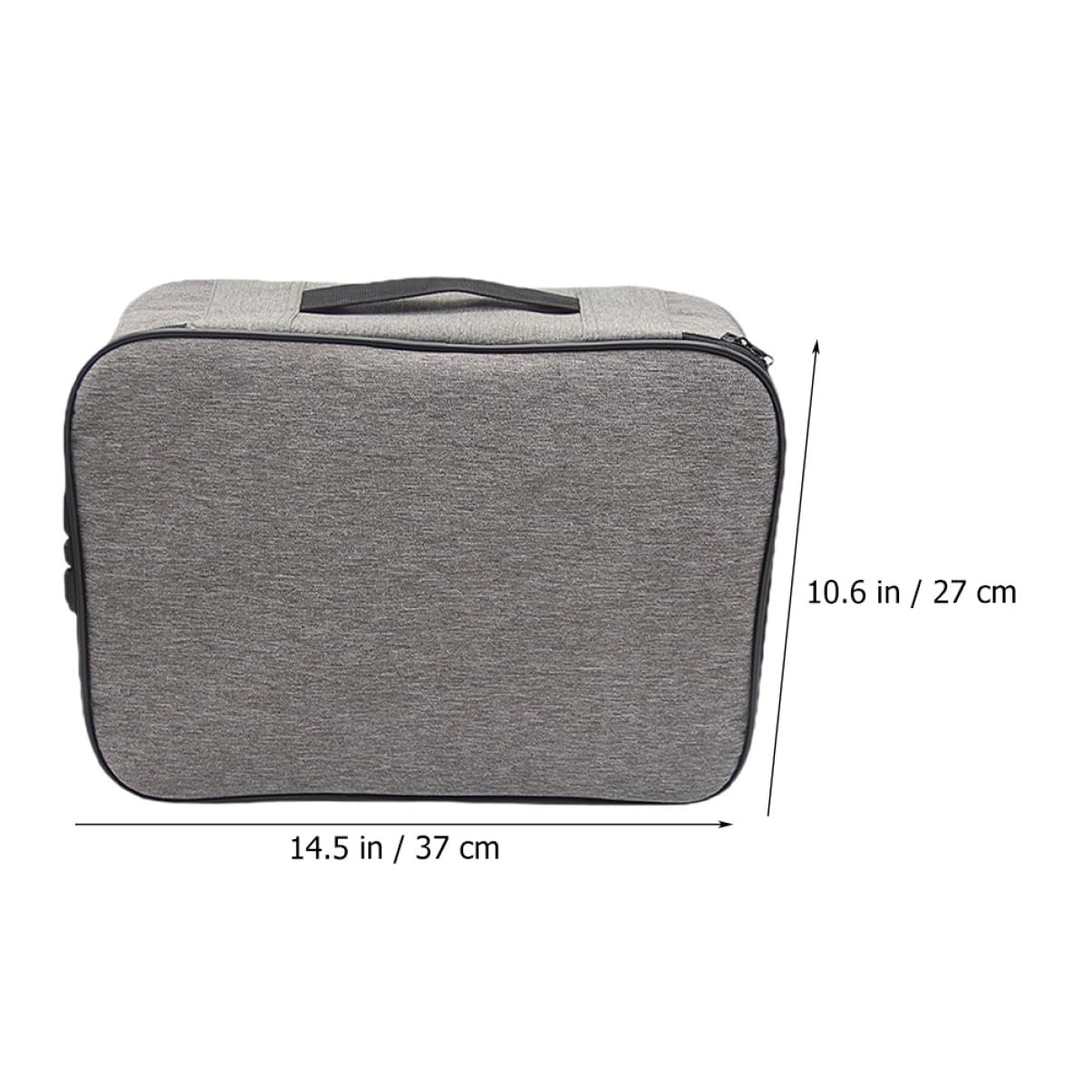 Mikikit Scatola Documenti con Serratura Combinata Organizer Portatile per Ufficio e Casa Contenitore Archiviazione Strati per Passaporti Certificati e Grigio