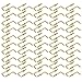Aexit 26mm Length Home Hardware Copper Plated Self-Tapping Right-Angle L Shape Screw Hook 100pcs Model:82as460qo83