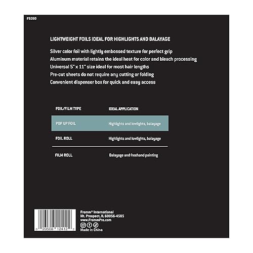 Miniatura 8 de Fromm Color Studio - Papel de aluminio desplegable de 9 x 10.75, 500 unidades (paquete de 1)