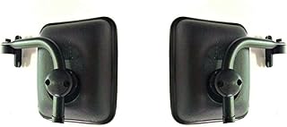 2x Seitenspiegel Außenspiegel R650° ø15-28 LKW 198x160 mm mit Spiegelhalter SET