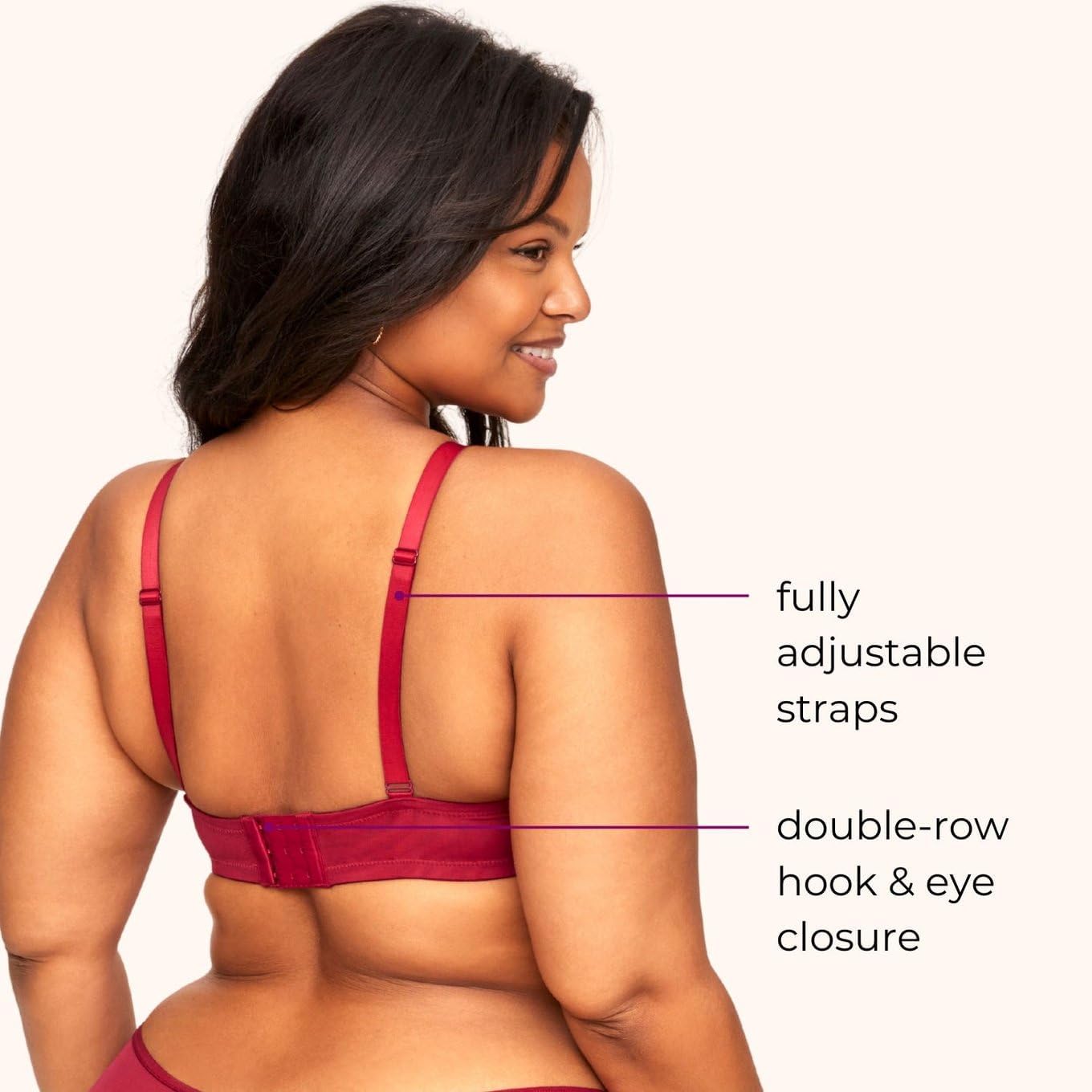 Adore Me Emmeline Unlined Underwire Bra - 30A-38DD High-Neck Lace Bra for Women with Stud Detail & Adjustable Straps - Image 4