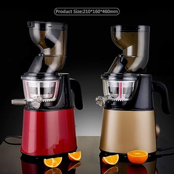 Juicer Machines, Cold Press Juicer, Slow Masticating Juicer Extractor, Quiet Motor Reverse Function, Easy to Clean, for High Nutrient Fruit Vegetable Juice,Red