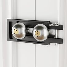 Double Door French Door Locks, Adjustable Childproof French Door Security,Easy Adjustable French Door Locks,Lock Picking,Black