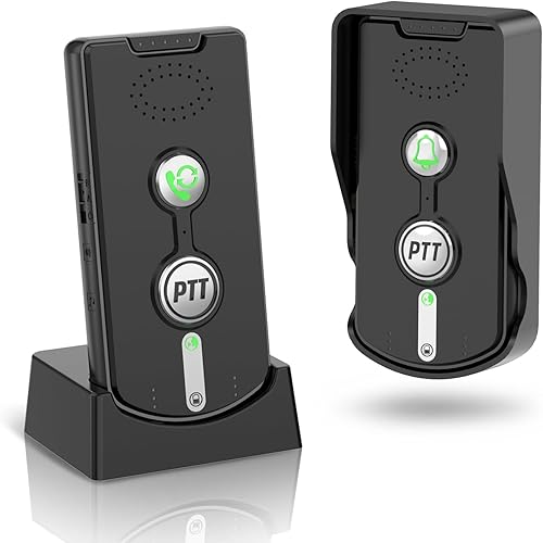 Timbre de puerta inalámbrico, intercomunicación bidireccional con altavoz, alcance de 3280 pies, intercomunicadores de control de volumen para uso