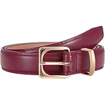 JASGOOD Women Leather Belt Fashion Ladies Leather Waist Belt for Pants Jeans Dress with Gold Buckle