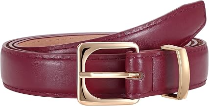 JASGOOD Women Leather Belt Fashion Ladies Leather Waist Belt for Pants Jeans Dress with Gold Buckle