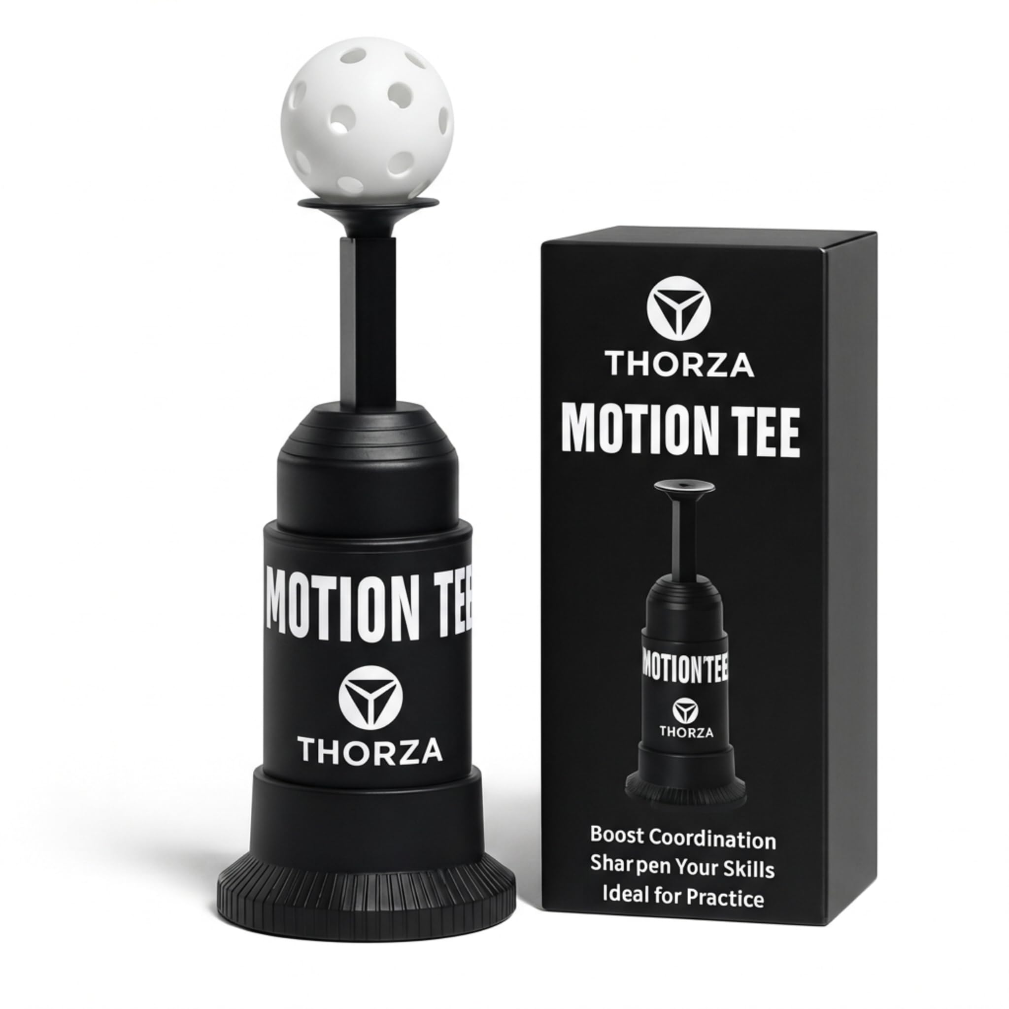 Photo 1 of Thorza Motion Tee – Solo Wiffle Training System for Swing & Hand-Eye Coordination (Includes 1 Motion Tee Mini Training Ball)