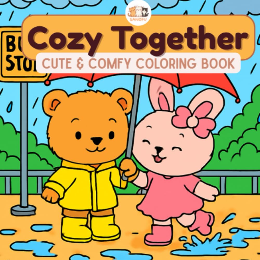 Cozy Together: Bold and Easy Coloring Book for Adults and Teens for Relaxation and Stress Relief