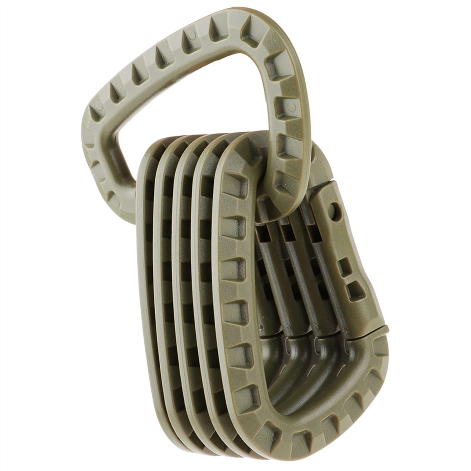 Mousqueton, Lot de 6/3 mousquetons Tactiques en Plastique for Cadets, randonnée, Camping(Green)