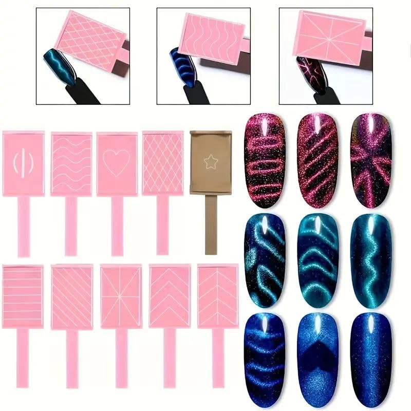 10Pcs Cat Eye Nail Magnet Set - Professional Magnetic Tool