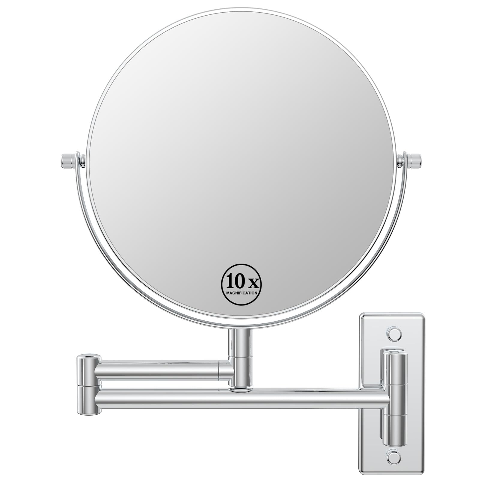Miroir maquillage mural pivotant dans la salle de bain pour se préparer en famille
